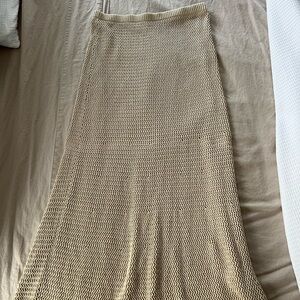 DISSH Beige Knit Maxi Skirt
